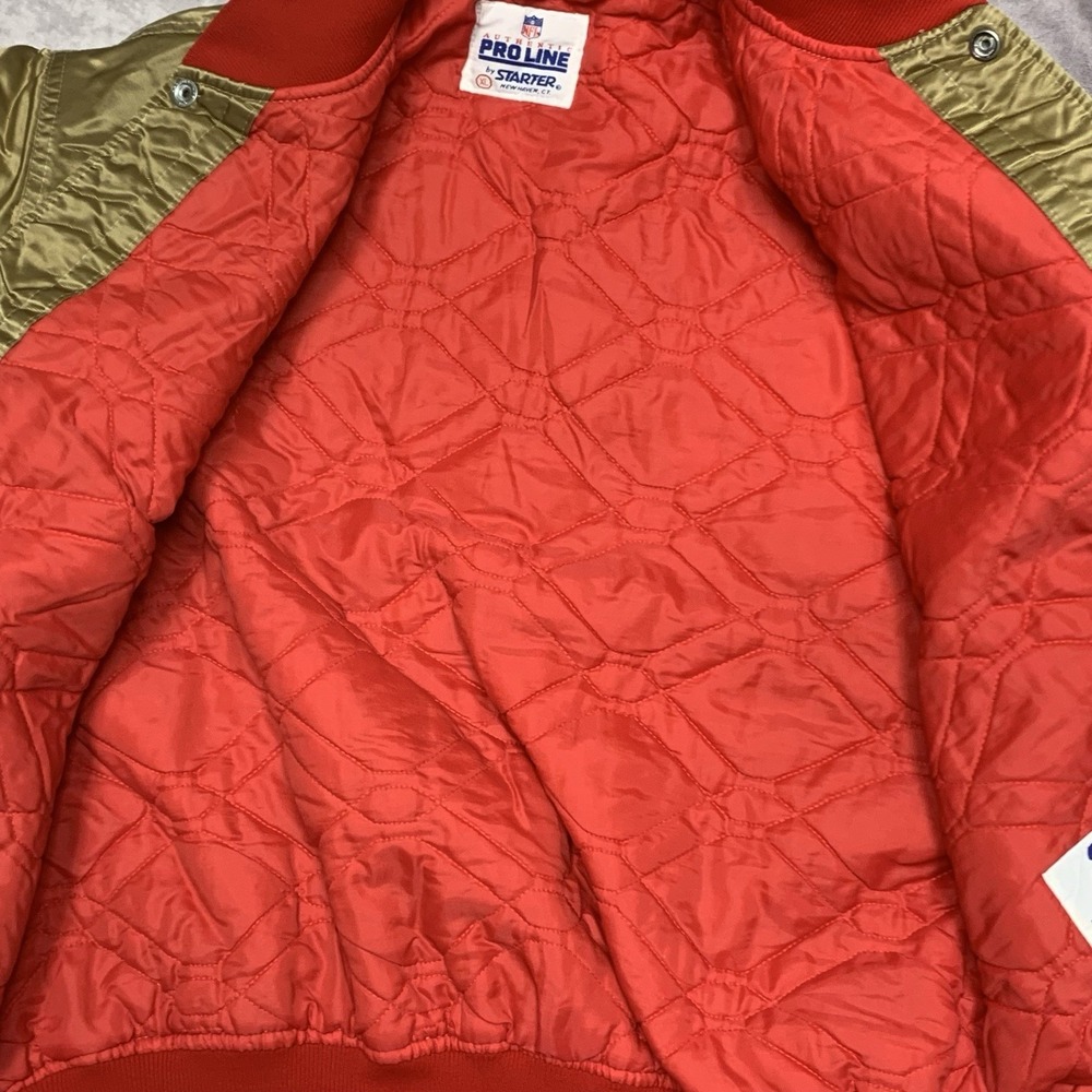 Vintage Pro Line by Starter San Francisco 49ers NFL Satin Starter Jacket Sz Xl - Picture 13 of 16